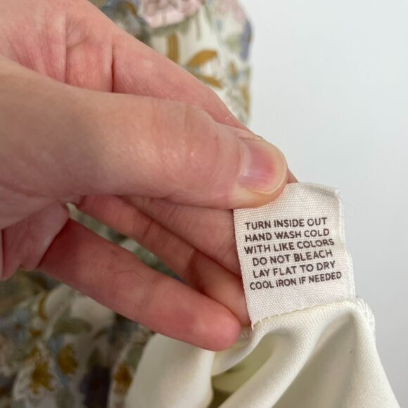 BLU PEPPER May Flowers Ruffled Dress Cream Ivory Etc Floral Cottagecore Babydoll - Picture 11 of 16